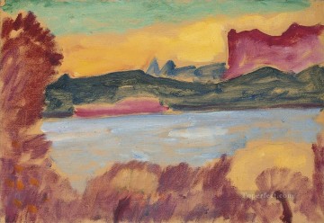 Artworks in 150 Subjects Painting - landschaft genfer see 1915 Alexej von Jawlensky Expressionism